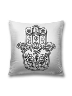 Наволочка JoyArty декоративная "Узорная хамса" на молнии, 45x45 см