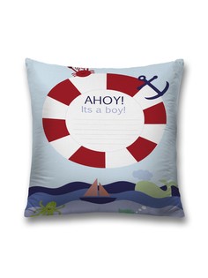 Наволочка JoyArty декоративная "Морское приветствие" на молнии, 45x45 см