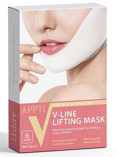 Патч маска APPTI V-Line для поддержания овала лица Белая 6 шт