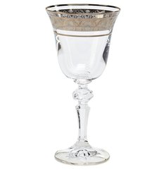 Бокалы для белого вина 170 мл 6 шт Crystalite Bohemia "Кристина Платиновая лента" 206542