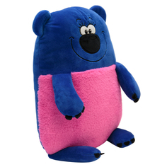 Мягкая игрушка KiddieArt Tallula Медведь синий/розовый
