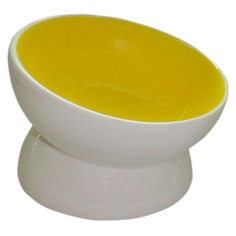 Миска для животных FOXIE Dog Bowl желтая керамическая 13х13х11см 170мл