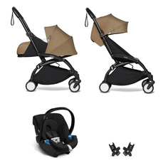 Коляска BABYZEN 3 в 1 с люлькой Newborn Pack и автокреслом Toffee Черная рама