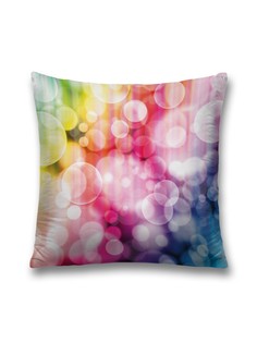 Наволочка JoyArty декоративная "Радужные шарики" на молнии, 45x45 см