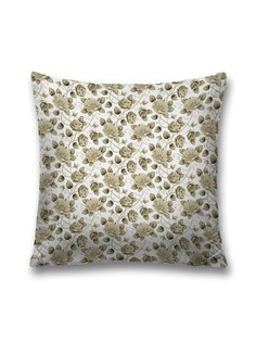 Наволочка JoyArty декоративная "Безмятежные цветы" на молнии, 45x45 см