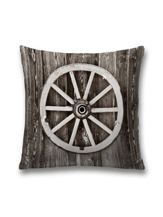 Наволочка JoyArty декоративная "Тележное колесо" на молнии, 45x45 см
