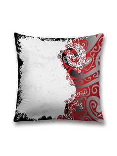 Наволочка JoyArty декоративная "Абстракция завитков" на молнии, 45x45 см