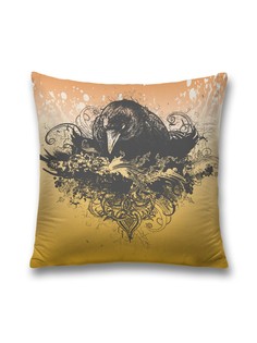 Наволочка JoyArty декоративная "Ворон с градиентом" на молнии, 45x45 см