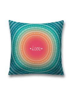 Наволочка JoyArty декоративная "Любовь с кругами и стрелами" на молнии, 45x45 см