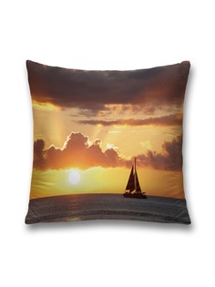 Наволочка JoyArty декоративная "Закат у моря" на молнии, 45x45 см