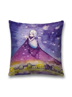 Наволочка JoyArty декоративная "Ночь накрывает город" на молнии, 45x45 см