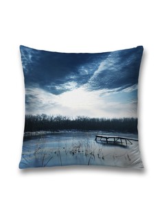 Наволочка JoyArty декоративная "Гроза и тучи" на молнии, 45x45 см