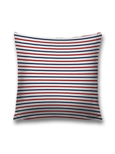 Наволочка JoyArty декоративная "Двухцветные горизонтальные линии" на молнии, 45x45 см