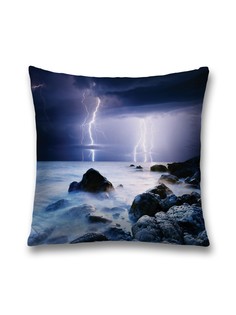 Наволочка JoyArty декоративная "Молнии развлекаются" на молнии, 45x45 см