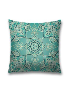 Наволочка JoyArty декоративная "Гипнотические цветы" на молнии, 45x45 см