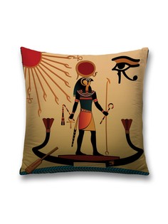 Наволочка JoyArty декоративная "Ра плывущий по реке" на молнии, 45x45 см