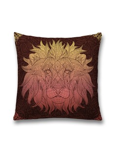Наволочка JoyArty декоративная "Солнечный лев" на молнии, 45x45 см