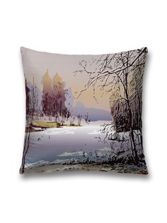 Наволочка JoyArty декоративная "Речная природа" на молнии, 45x45 см