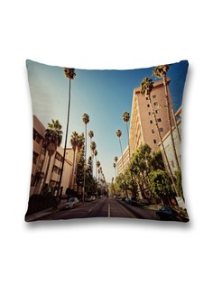 Наволочка JoyArty декоративная "Путешествие по городу" на молнии, 45x45 см