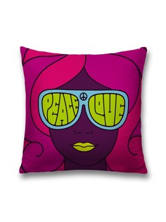 Наволочка JoyArty декоративная "Мирные очки" на молнии, 45x45 см