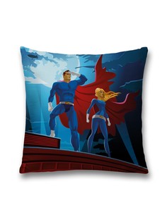 Наволочка JoyArty декоративная "В поисках зла" на молнии, 45x45 см