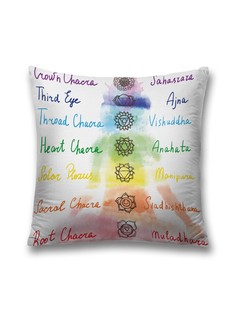 Наволочка JoyArty декоративная "Основные чакры" на молнии, 45x45 см