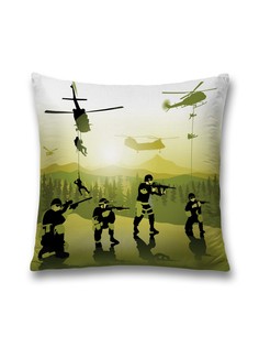 Наволочка JoyArty декоративная "Спецотряд в действии" на молнии, 45x45 см