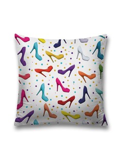 Наволочка JoyArty декоративная "Разнообразие туфелек" на молнии, 45x45 см