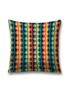 Наволочка JoyArty декоративная "Круги и полосы" на молнии, 45x45 см