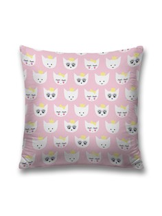 Наволочка JoyArty декоративная "Кошачьи взгляды" на молнии, 45x45 см