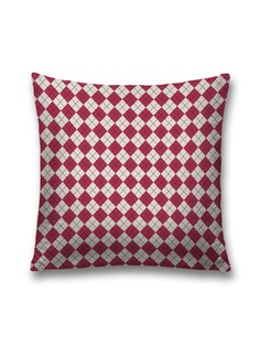 Наволочка JoyArty декоративная "Ромбы шотландки" на молнии, 45x45 см