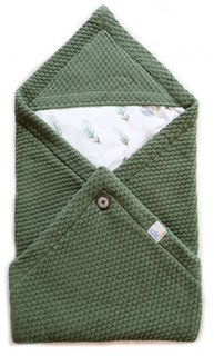 Конверт вязаный для новорожденного Hush Hush! Green 2322