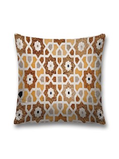 Наволочка JoyArty декоративная "Цветочный орнамент" на молнии, 45x45 см