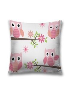 Наволочка JoyArty декоративная "Милые совы" на молнии, 45x45 см