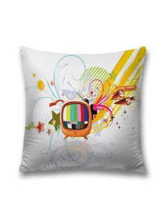 Наволочка JoyArty декоративная "Ретровидение" на молнии, 45x45 см