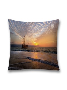 Наволочка JoyArty декоративная "Завораживающий закат" на молнии, 45x45 см