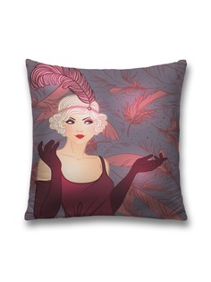 Наволочка JoyArty декоративная "Повязка с пером" на молнии, 45x45 см