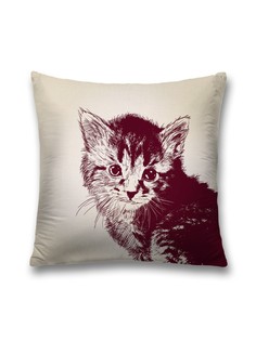 Наволочка JoyArty декоративная "Мяукающее чудо" на молнии, 45x45 см