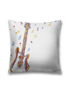 Наволочка JoyArty декоративная "Поющая шестиструнка" на молнии, 45x45 см