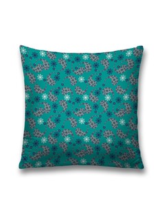 Наволочка JoyArty декоративная "Клетка из цветов" на молнии, 45x45 см