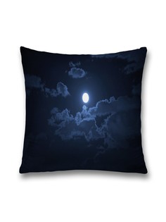 Наволочка JoyArty декоративная "Полнолуние в облаках" на молнии, 45x45 см
