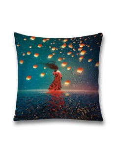 Наволочка JoyArty декоративная "Морской призрак" на молнии, 45x45 см