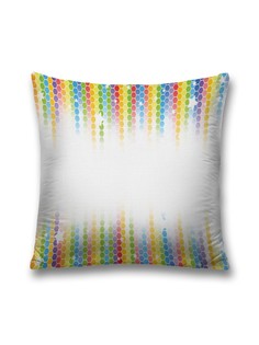 Наволочка JoyArty декоративная "Радужный арт" на молнии, 45x45 см