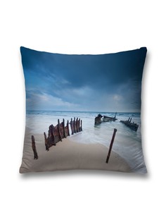 Наволочка JoyArty декоративная "Затерянный корабль" на молнии, 45x45 см