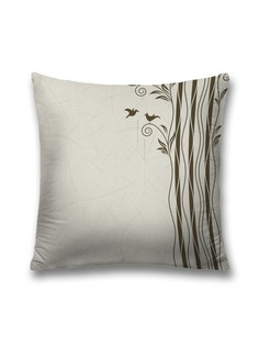 Наволочка JoyArty декоративная "Птичий дуэт" на молнии, 45x45 см