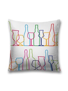 Наволочка JoyArty декоративная "Тара для вина" на молнии, 45x45 см