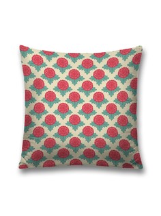 Наволочка JoyArty декоративная "Круглые соцветия" на молнии, 45x45 см