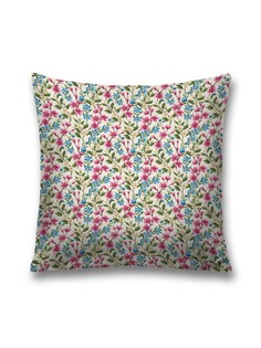 Наволочка JoyArty декоративная "Цветочная остановка" на молнии, 45x45 см