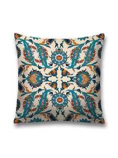 Наволочка JoyArty декоративная "Узор "Перо Жар-Птицы"" на молнии, 45x45 см