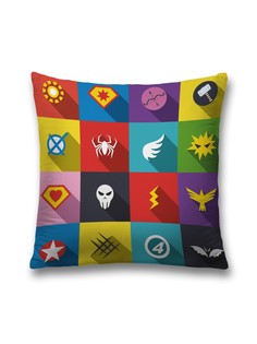 Наволочка JoyArty декоративная "Различия суперменов" на молнии, 45x45 см